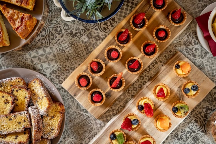Detail des süßen Buffet