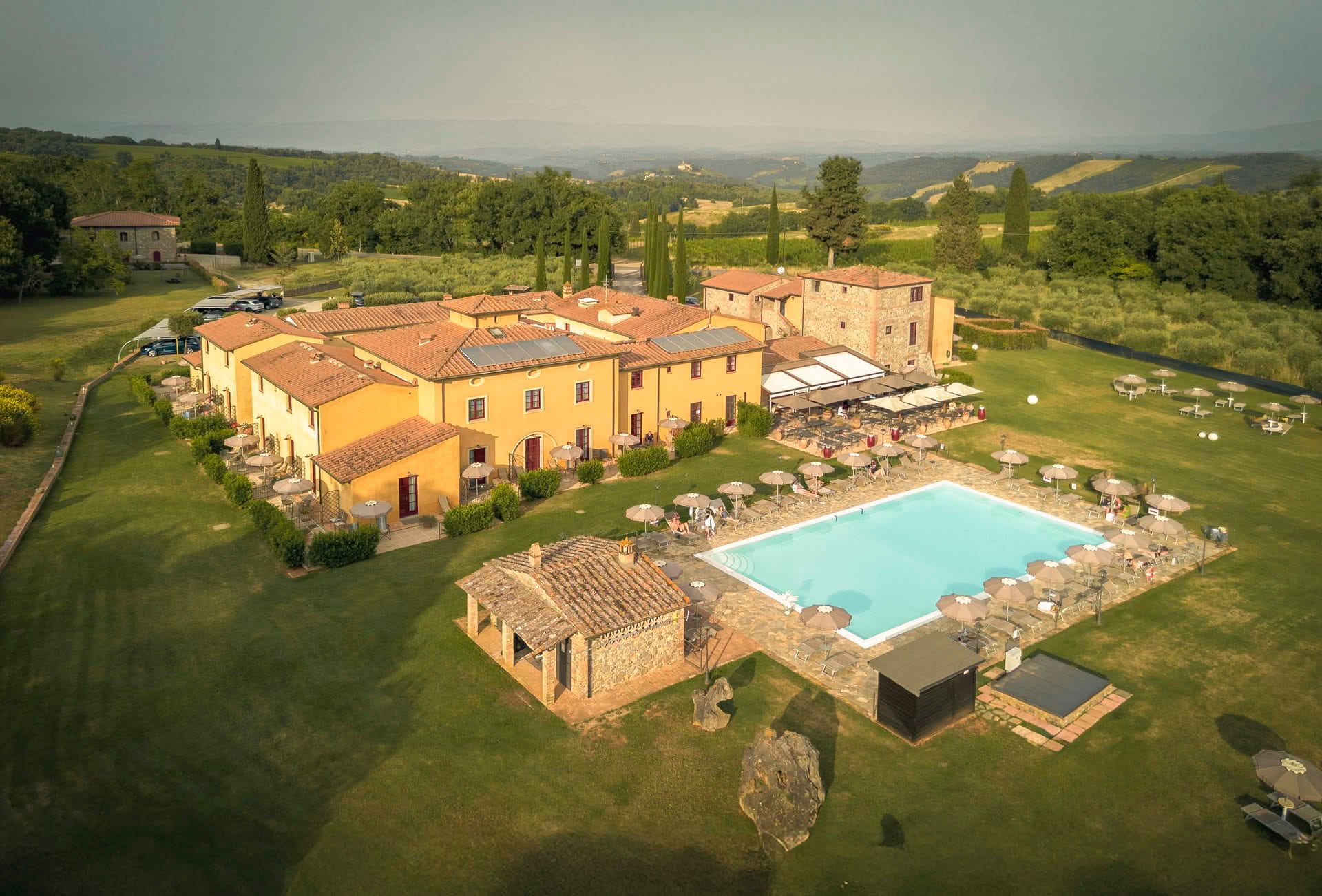 Aerial view of Casolare Terre Rosse