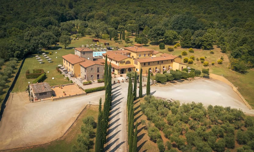 Aerial view of Casolare Terre Rosse