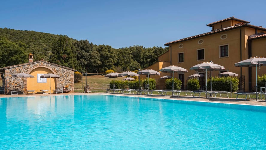 Outdoor swimming pool at Casolare Terre Rosse
